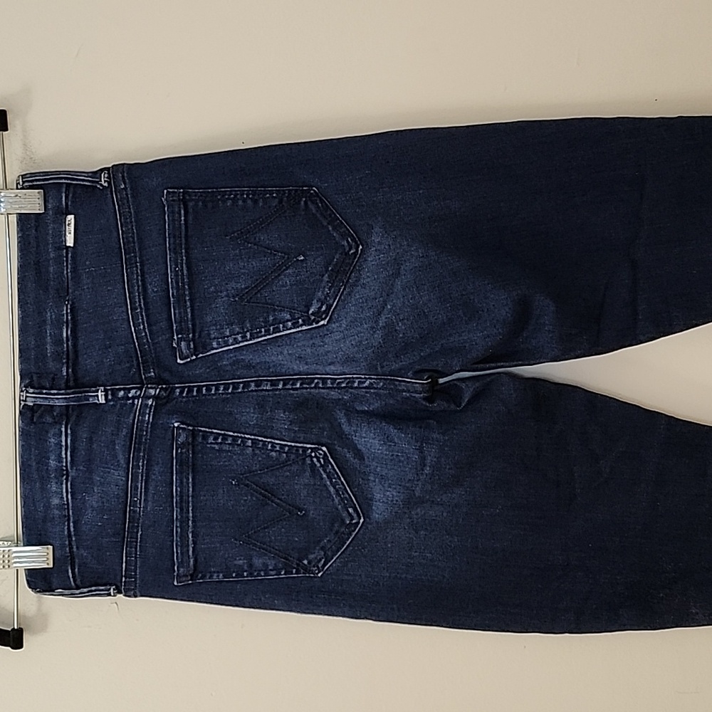 Mother Waisted Looker Ankle Fray Tongue in Chic Meduim Wash Blue Sz 24 - Picture 11 of 16